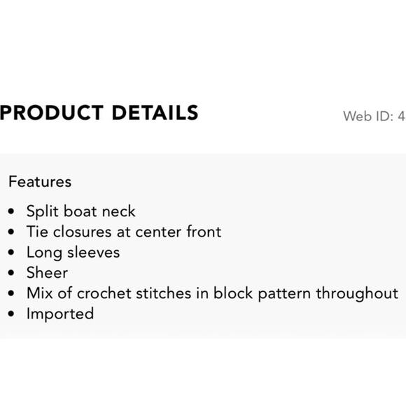 Capittana Women's Hope Crochet Swim Cove Up Dress Ivory Size Medium NWT - Picture 12 of 12